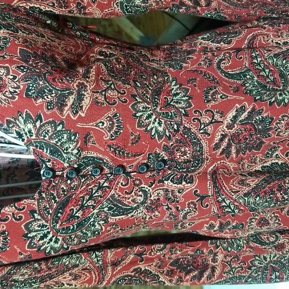 Forever 21 rust paisley print dress. Size small - Picture 3 of 9